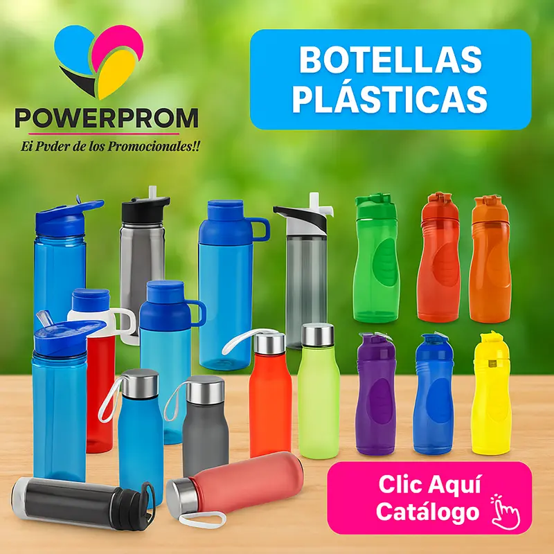 botellas plásticas promocionales personalizadas powerprom colombia